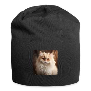 Persian Cat Perserkatze - Jersey-Beanie - Schwarz - Vorne