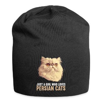 Persian Cat Perserkatze - Jersey-Beanie - Schwarz - Vorne