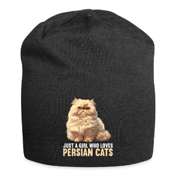 Persian Cat Perserkatze - Jersey Beanie - charcoal grey - Front