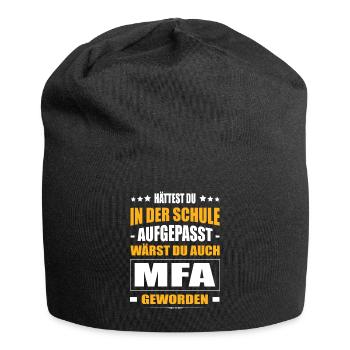 Hättest Du Mal In Der Schule Aufgepasst MFA - Jersey-Beanie - Schwarz - Vorne