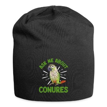 Molina Parakeet Parrot Bird Parakeet - Jersey Beanie - black - Front