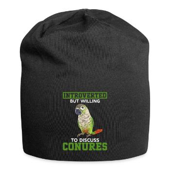 Molina Perruche Perroquet Perruche Oiseau Perruche - Bonnet en jersey - noir - Devant