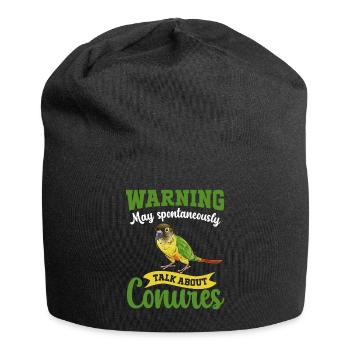 Molina Perruche Perroquet Perruche Oiseau Perruche - Bonnet en jersey - noir - Devant