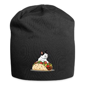 Taco Cat Cinco De Mayo Aesthetic Funny Food - Jersey Beanie - black - Front