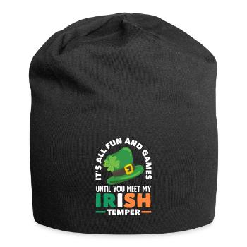 Funny Irish Ireland Gift - Jersey Beanie - black - Front
