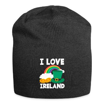 Funny Irish Ireland Gift - Jersey Beanie - charcoal grey - Front
