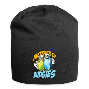 Budgie Mother Of Budgies Bird Breeder Budgie Lover - Jersey Beanie - black - Front