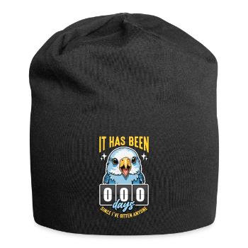 Budgie It Has Been 0000 Days Parakeet Budgie Lover - Jersey Beanie - black - Front
