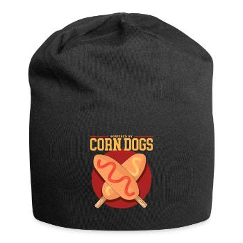 Chien de maïs Corndog Corn Dogs Corndogs cadeau - Bonnet en jersey - noir - Devant