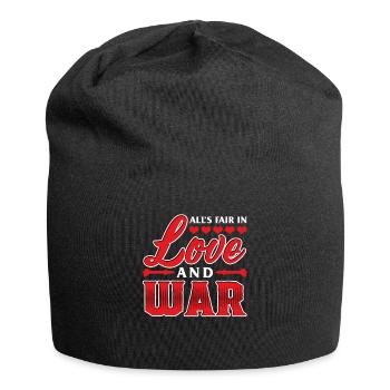 All's Fair In Love And War T-Shirt Grafik Neuheit - Jersey-Beanie - Schwarz - Vorne
