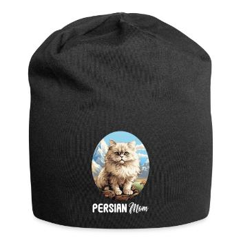 Persian Cat Perserkatze - Jersey-Beanie - Schwarz - Vorne