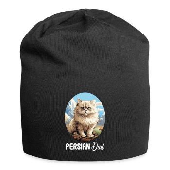 Persian Cat Perserkatze - Jersey-Beanie - Schwarz - Vorne