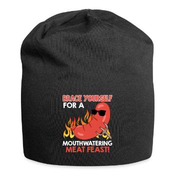 Grillez PRÉPAREZ-VOUS POUR UN FESTIN DE VIANDE ! - Bonnet en jersey - noir - Devant