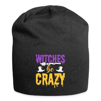 Witches Be Crazy Hexerei-Enthusiast - Jersey-Beanie - Schwarz - Vorne