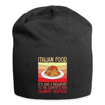 Italian Food Gifts - Jersey-Beanie - Schwarz - Vorne