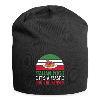 Italian Food Gifts - Jersey-Beanie - Schwarz - Vorne