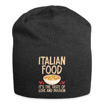 Italian Food Gifts - Jersey-Beanie - Anthrazit - Vorne