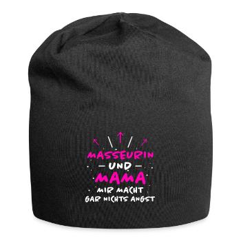 Masseurin Spruch Beruf Lustiges Masseurin Geschenk - Jersey-Beanie - Schwarz - Vorne