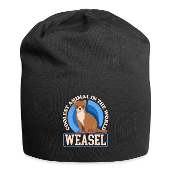 Weasel Mouse Weasel Hermännchen Gift - Jersey Beanie - black - Front