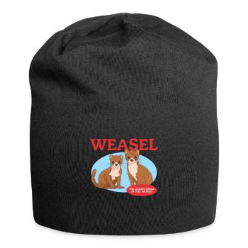Weasel Mouse Weasel Dwarf Weasel Gift - Jersey Beanie - black - Front