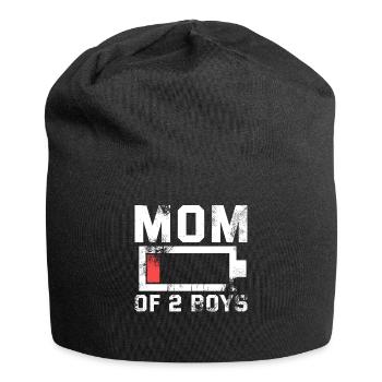 Mama von 2 Jungen Shirt Geschenk von Sohn Mütter - Jersey-Beanie - Schwarz - Vorne
