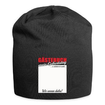 Guestbook Birthday Greeting - Jersey Beanie - black - Front