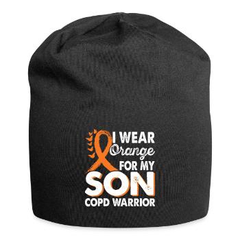 Tragen Sie Orange Für Ihren Sohn - Jersey-Beanie - Schwarz - Vorne