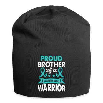 Frère de la conscience guerrière de Myasthénie Gravis - Bonnet en jersey - noir - Devant