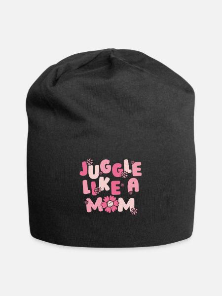 Mama Mutter Jonglieren - Jersey-Beanie - Schwarz
