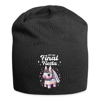Junggesellin - Jersey-Beanie - Schwarz - Vorne