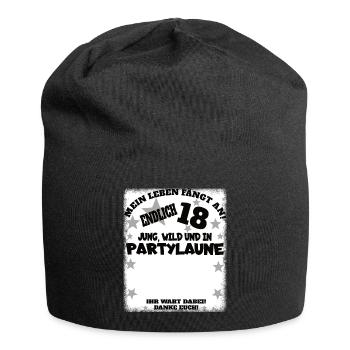 18th Birthday Girl & Boy Guestbook - Jersey Beanie - black - Front