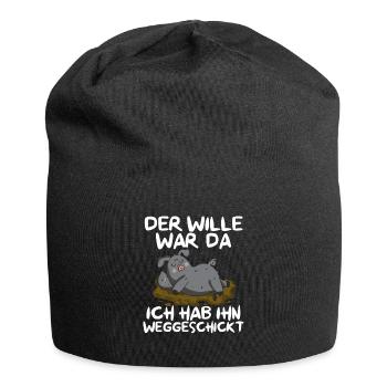 La volonté était là, je l’ai renvoyé - Bonnet en jersey - noir - Devant