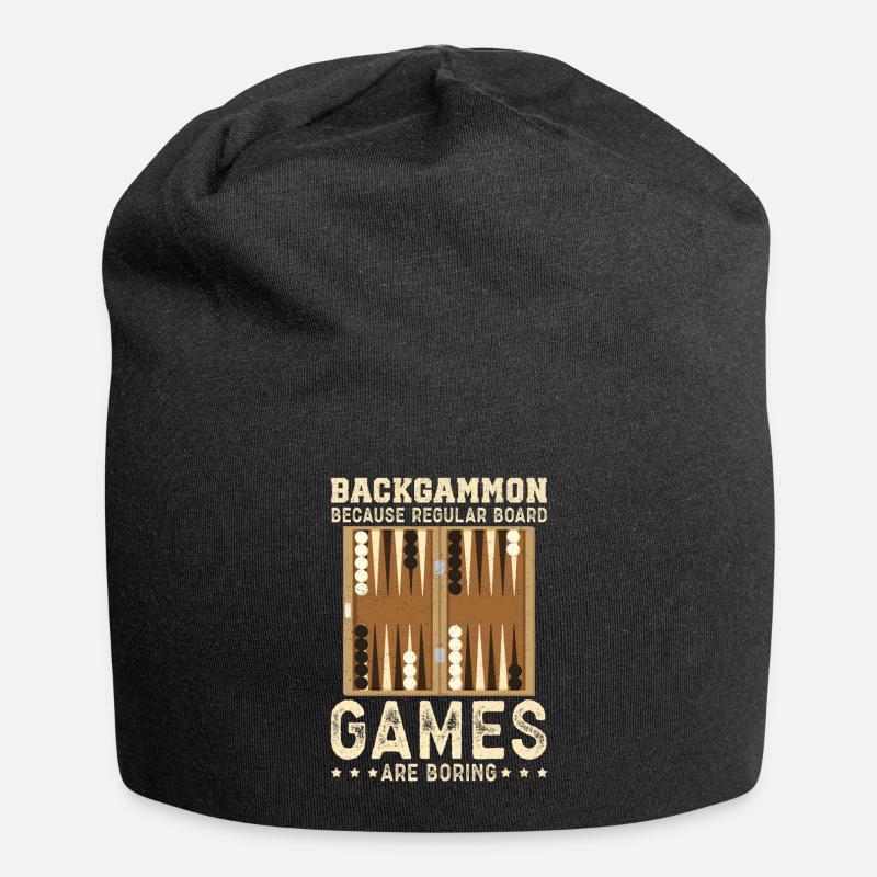 Cadeau de jeu de société Backgammon joueur de backgammon - Bonnet en jersey - noir