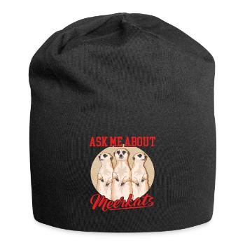 Meerkat Funny Meerkat Meerkat Gift - Jersey Beanie - black - Front