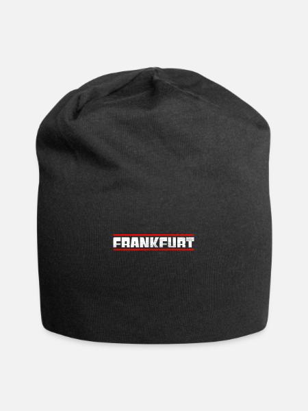 Frankfurt - Jersey-Beanie - Schwarz