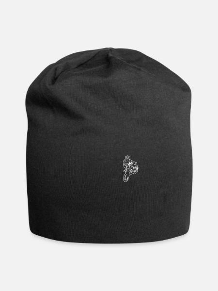Emblème de logo de motocross Supermoto Motorcycle Racing - Bonnet en jersey - noir