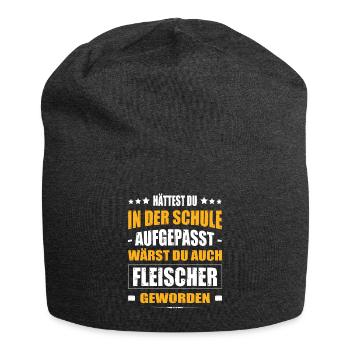 Hättest Du Mal In Der Schule Aufgepasst Fleischer - Jersey-Beanie - Anthrazit - Vorne