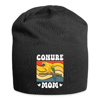 Parakeet Parrot Parakeet Bird - Jersey Beanie - black - Front