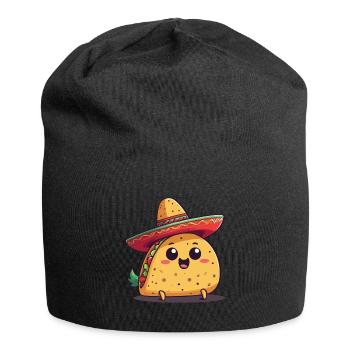 Kawaii Taco Tacos Mexicains Cinco De Mayo - Bonnet en jersey - noir - Devant