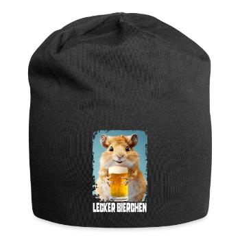 Delicious Beer Gerbil - Jersey Beanie - black - Front