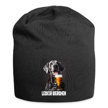 Délicieuse bière Dogue Allemand - Bonnet en jersey - noir - Devant
