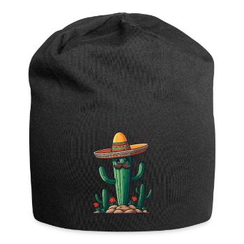 Cactus Fiesta Cactus avec Sombrero Funny Design - Bonnet en jersey - noir - Devant