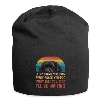 Newfie CHAQUE MIETTE QUE VOUS LAISSEZ TOMBER, CHAQUE COLLATION QUE VOUS FAITES ÉCLATER - Bonnet en jersey - noir - Devant