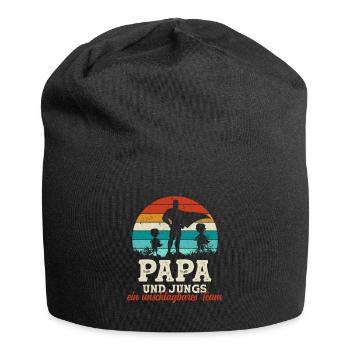 Team Super Papa und Jungs Söhne Vatertag Geschenk - Jersey-Beanie - Schwarz - Vorne