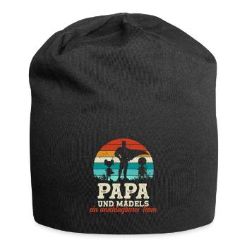 Team Super Dad and Daughters Father's Day Gift - Jersey Beanie - black - Front
