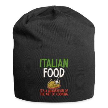 Italian Food Gifts - Jersey-Beanie - Schwarz - Vorne