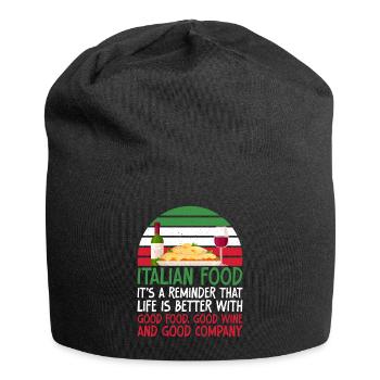 Cadeaux de cuisine italienne - Bonnet en jersey - noir - Devant
