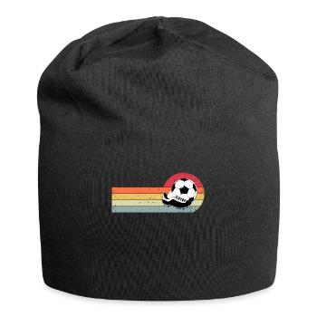 Fußball Fußballer Sunset Retro Vintage - Jersey-Beanie - Schwarz - Vorne