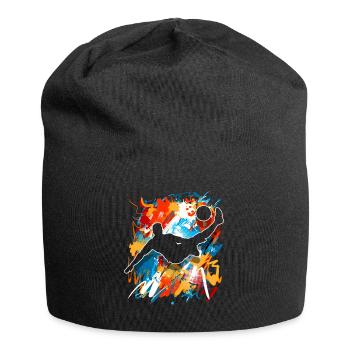 Fußball Fußballer - Jersey-Beanie - Schwarz - Vorne