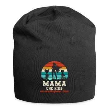 Team Super Mom and Kids Mother's Day - Jersey Beanie - black - Front